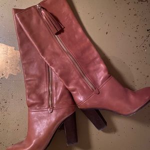 Coach Therese Tassel Tall Boots Size 9